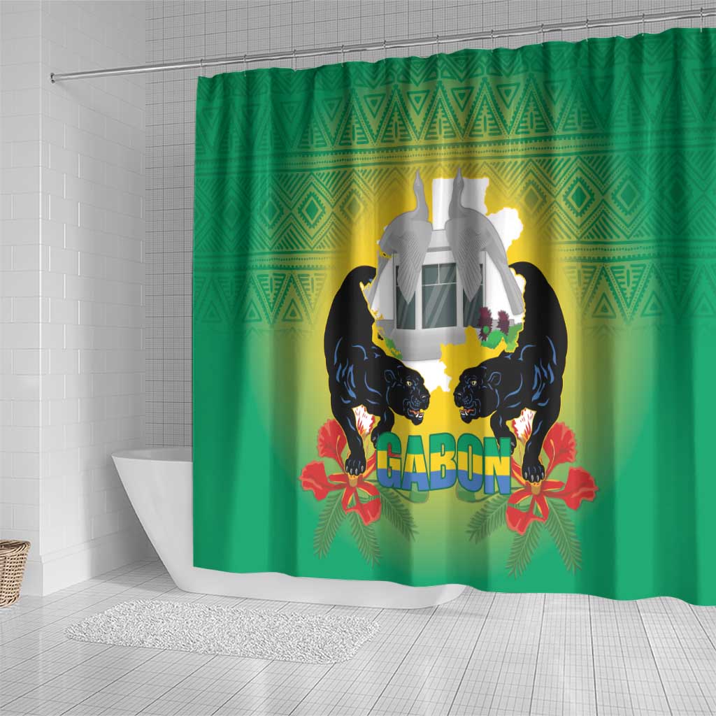 Gabon Independence Day Shower Curtain Memorial Leon Mba Monument - Wonder Print Shop