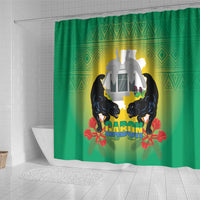 Gabon Independence Day Shower Curtain Memorial Leon Mba Monument - Wonder Print Shop