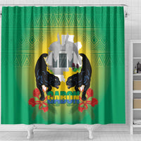 Gabon Independence Day Shower Curtain Memorial Leon Mba Monument - Wonder Print Shop