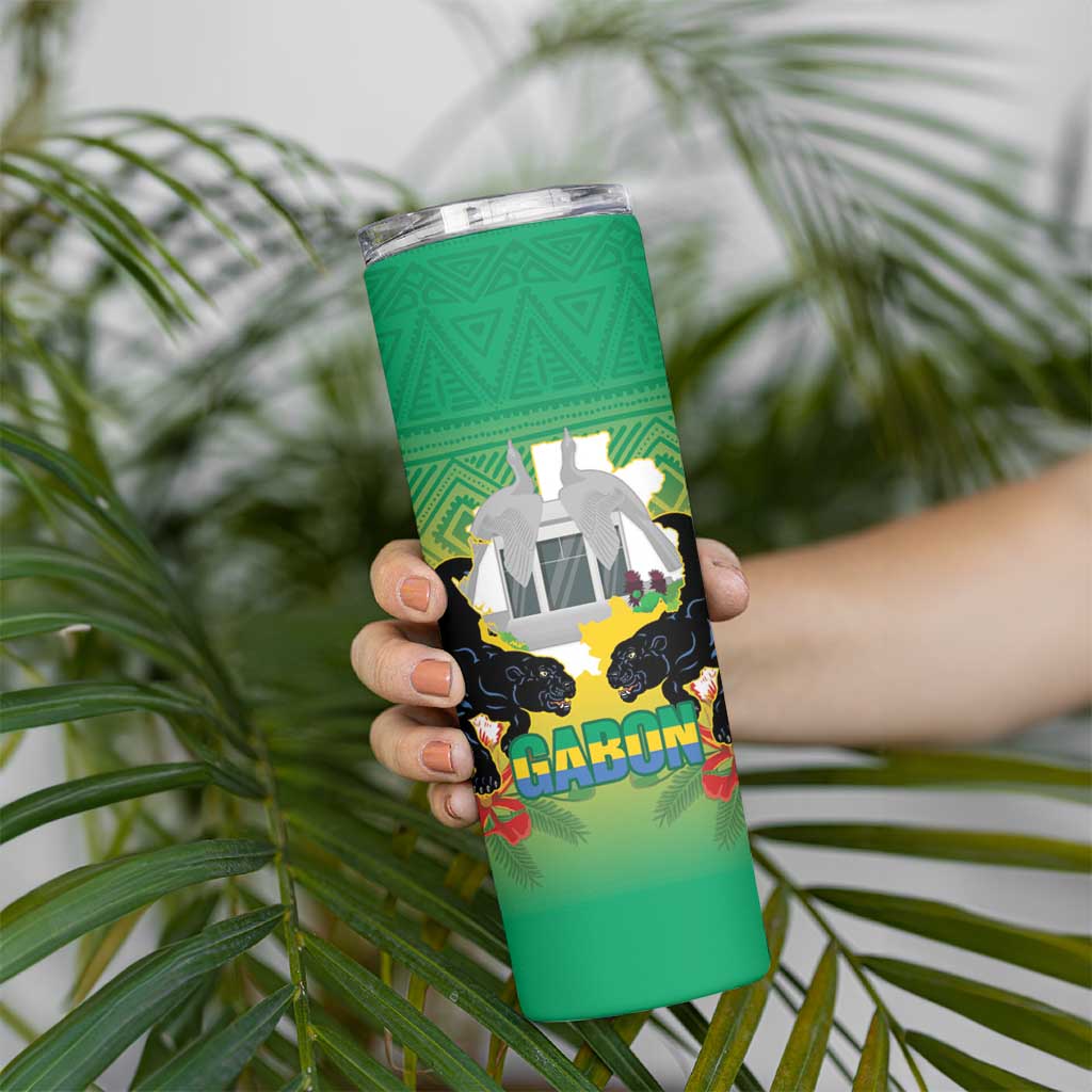 Gabon Independence Day Skinny Tumbler Memorial Leon Mba Monument - Wonder Print Shop