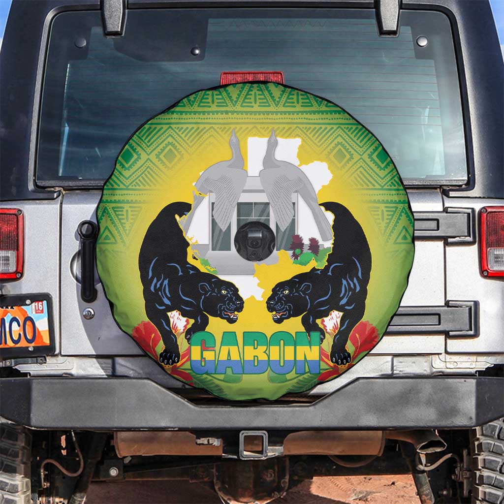 Gabon Independence Day Spare Tire Cover Memorial Leon Mba Monument - Wonder Print Shop