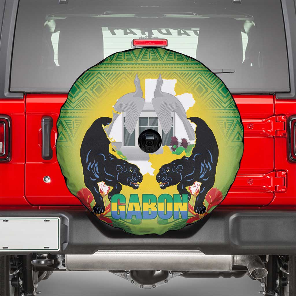 Gabon Independence Day Spare Tire Cover Memorial Leon Mba Monument - Wonder Print Shop
