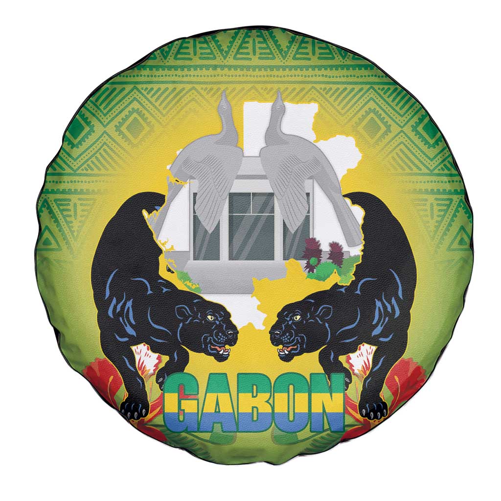 Gabon Independence Day Spare Tire Cover Memorial Leon Mba Monument - Wonder Print Shop