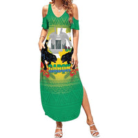 Gabon Independence Day Summer Maxi Dress Memorial Leon Mba Monument - Wonder Print Shop