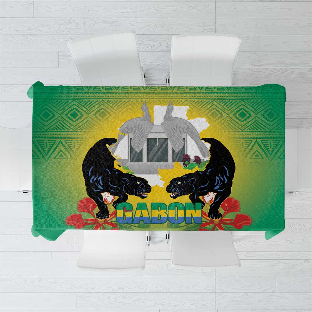 Gabon Independence Day Tablecloth Memorial Leon Mba Monument - Wonder Print Shop