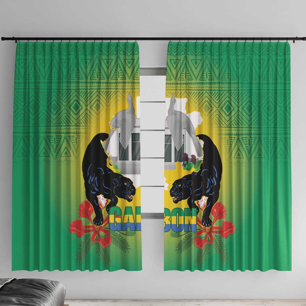 Gabon Independence Day Window Curtain Memorial Leon Mba Monument - Wonder Print Shop