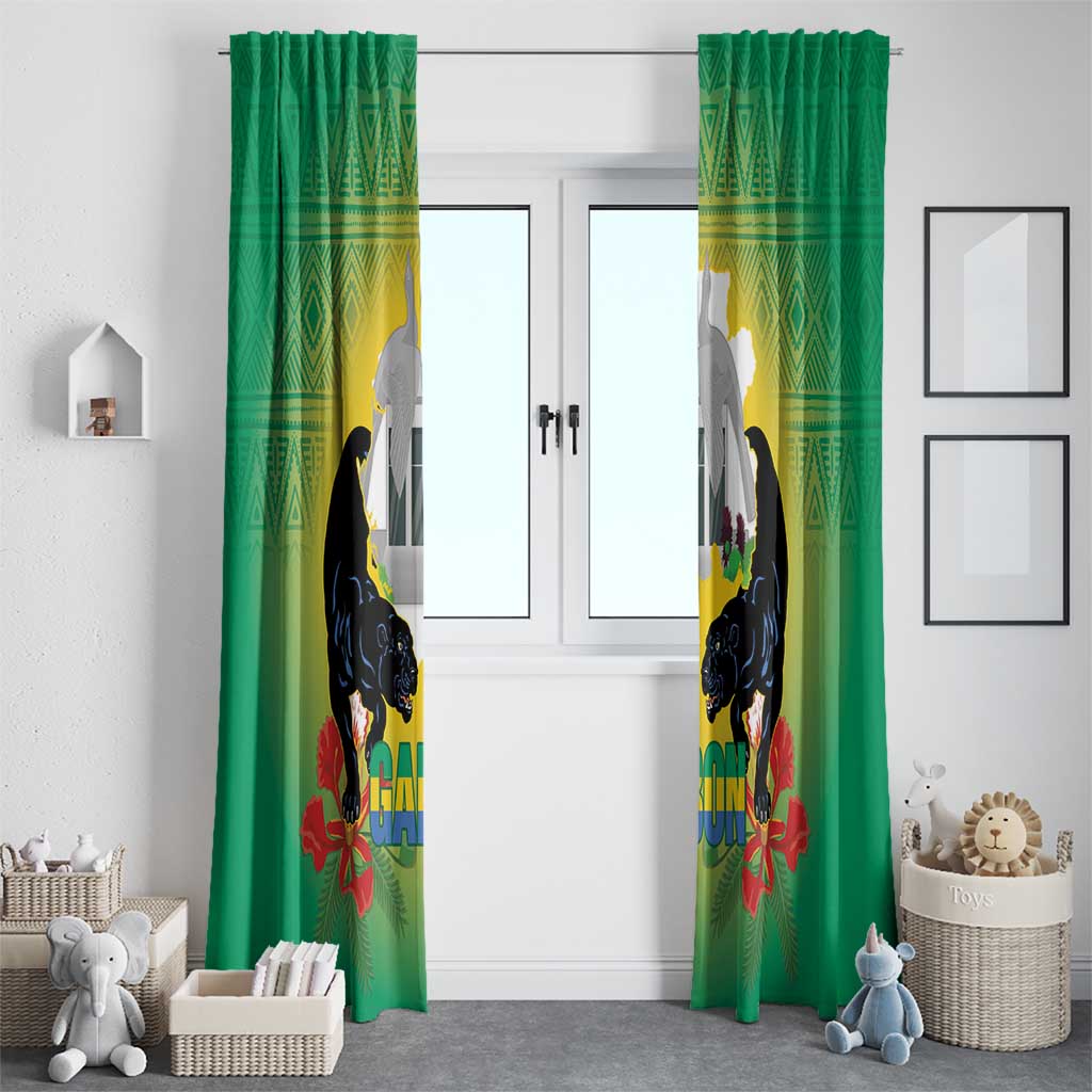 Gabon Independence Day Window Curtain Memorial Leon Mba Monument - Wonder Print Shop