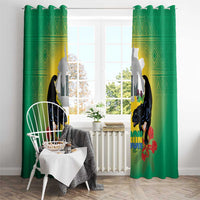 Gabon Independence Day Window Curtain Memorial Leon Mba Monument - Wonder Print Shop