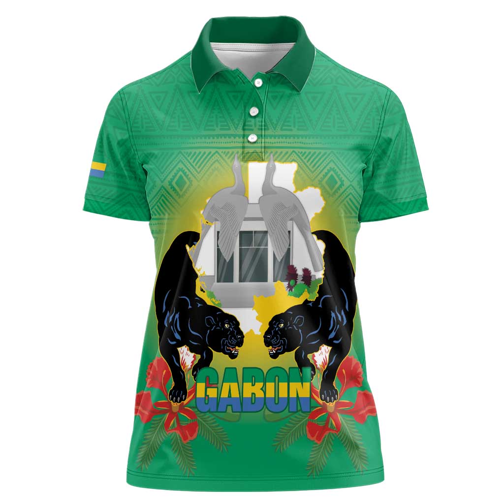 Gabon Independence Day Women Polo Shirt Memorial Leon Mba Monument - Wonder Print Shop