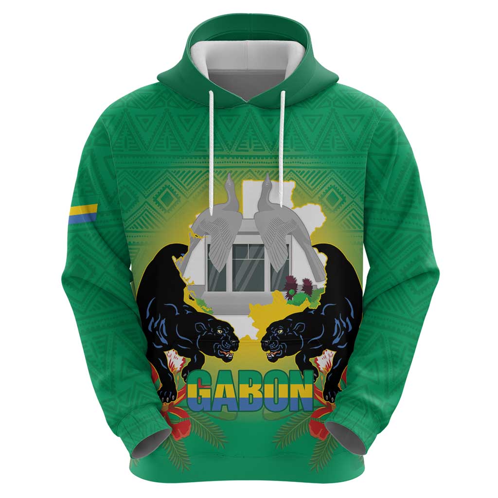 Gabon Independence Day Zip Hoodie Memorial Leon Mba Monument - Wonder Print Shop