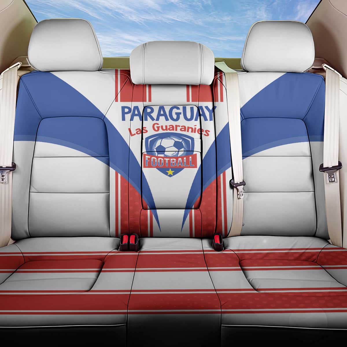 Paraguay Football Back Car Seat Cover Come On Las Guaranies - Wonder Print Shop
