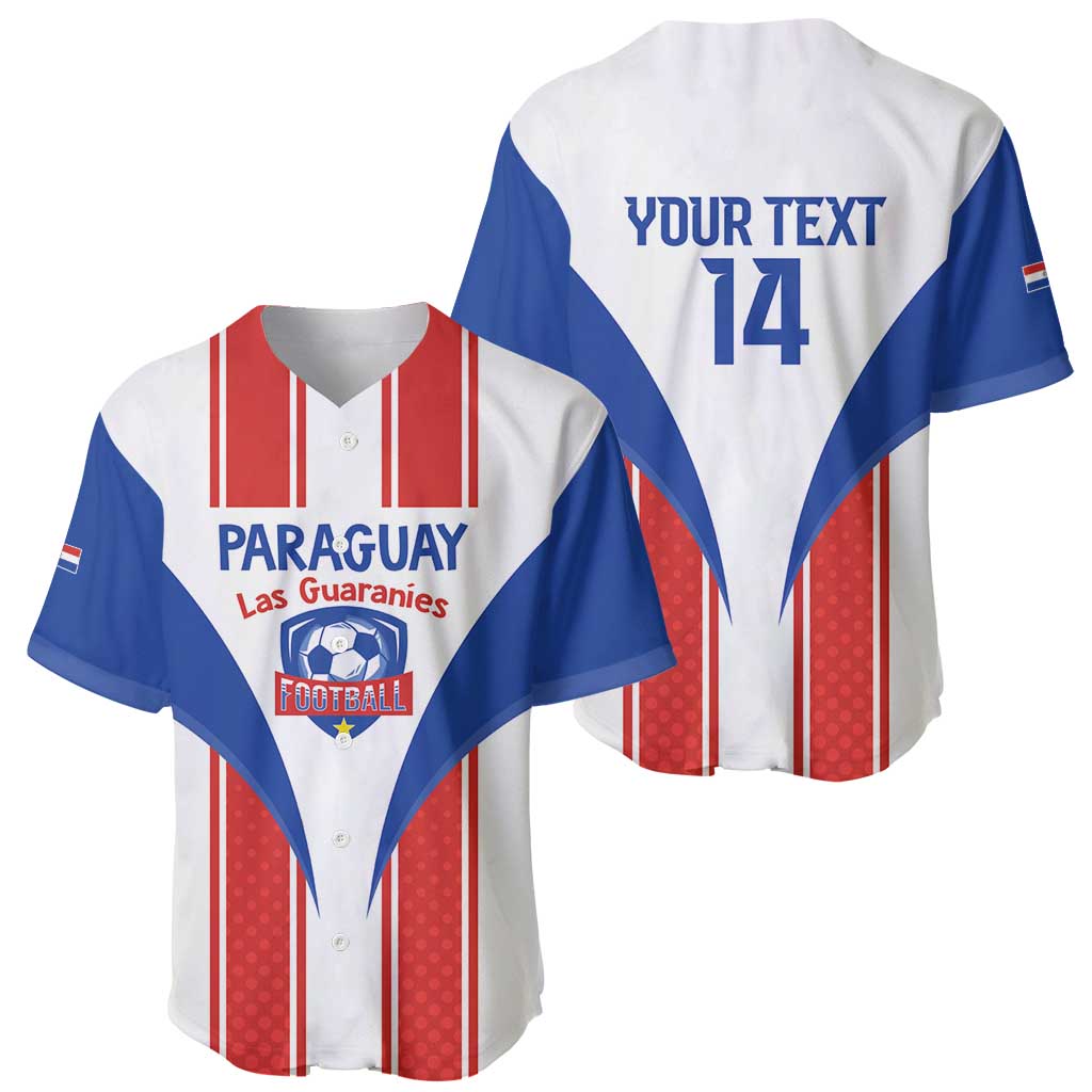 Custom Paraguay Football Baseball Jersey Come On Las Guaranies - Wonder Print Shop