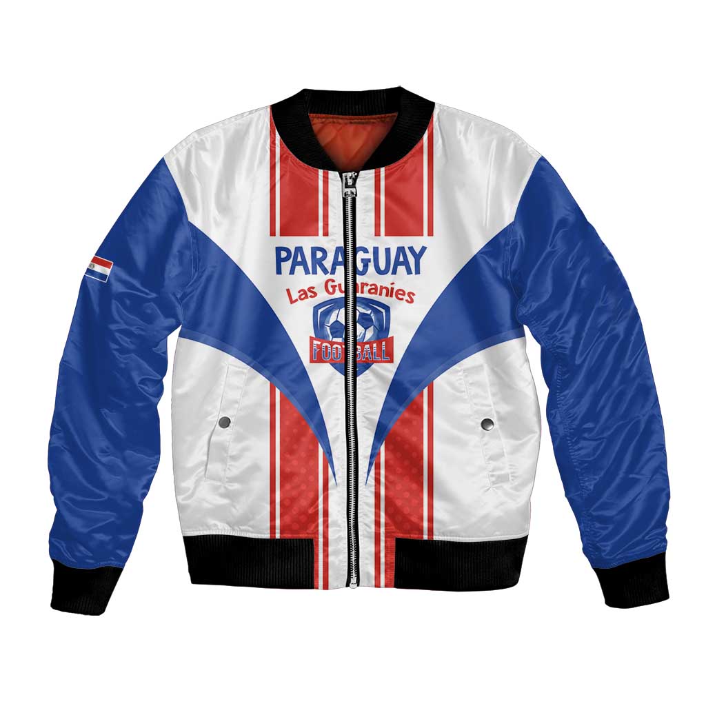 Custom Paraguay Football Bomber Jacket Come On Las Guaranies - Wonder Print Shop