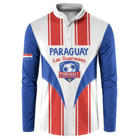 Custom Paraguay Football Button Sweatshirt Come On Las Guaranies - Wonder Print Shop