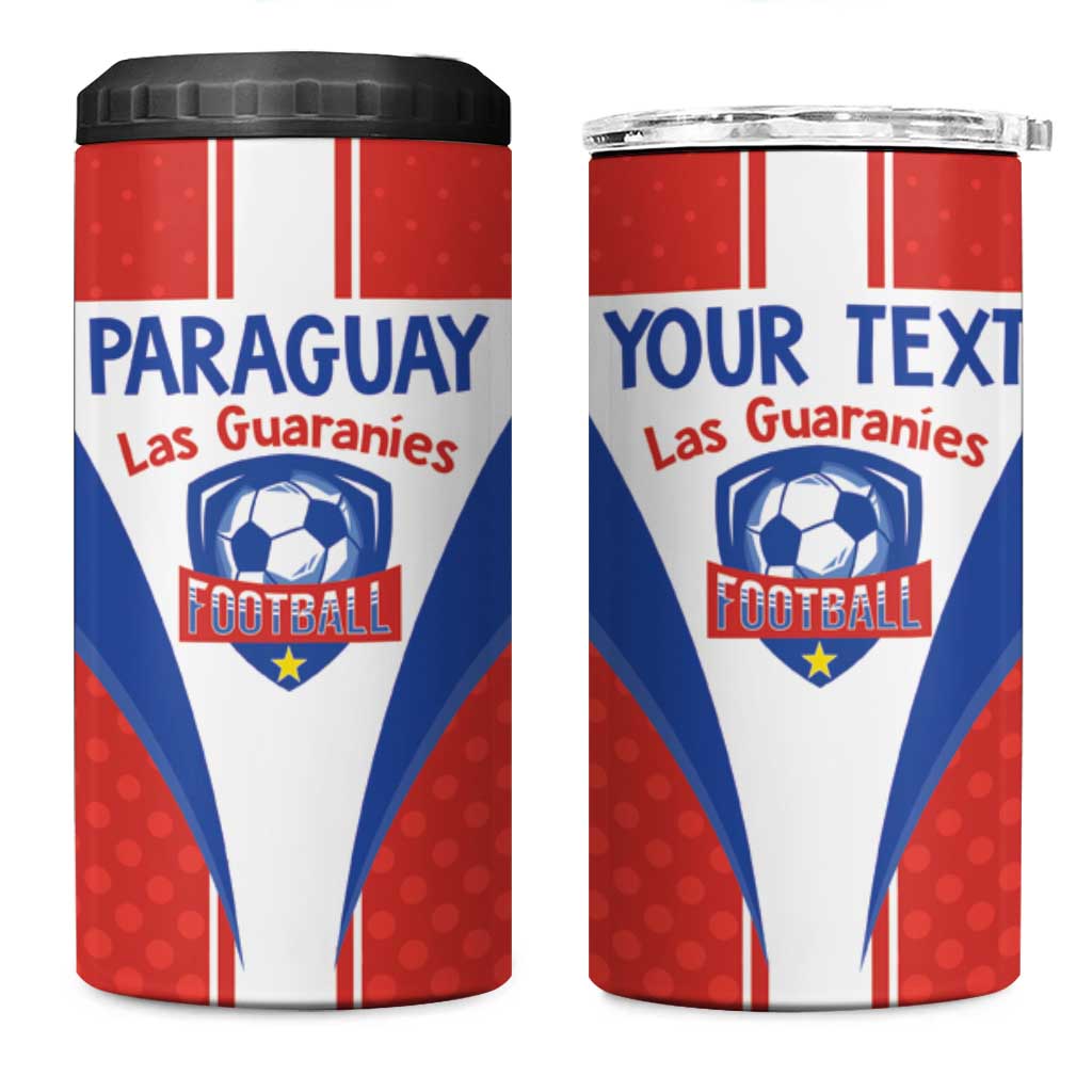 Custom Paraguay Football 4 in 1 Can Cooler Tumbler Come On Las Guaranies - Wonder Print Shop