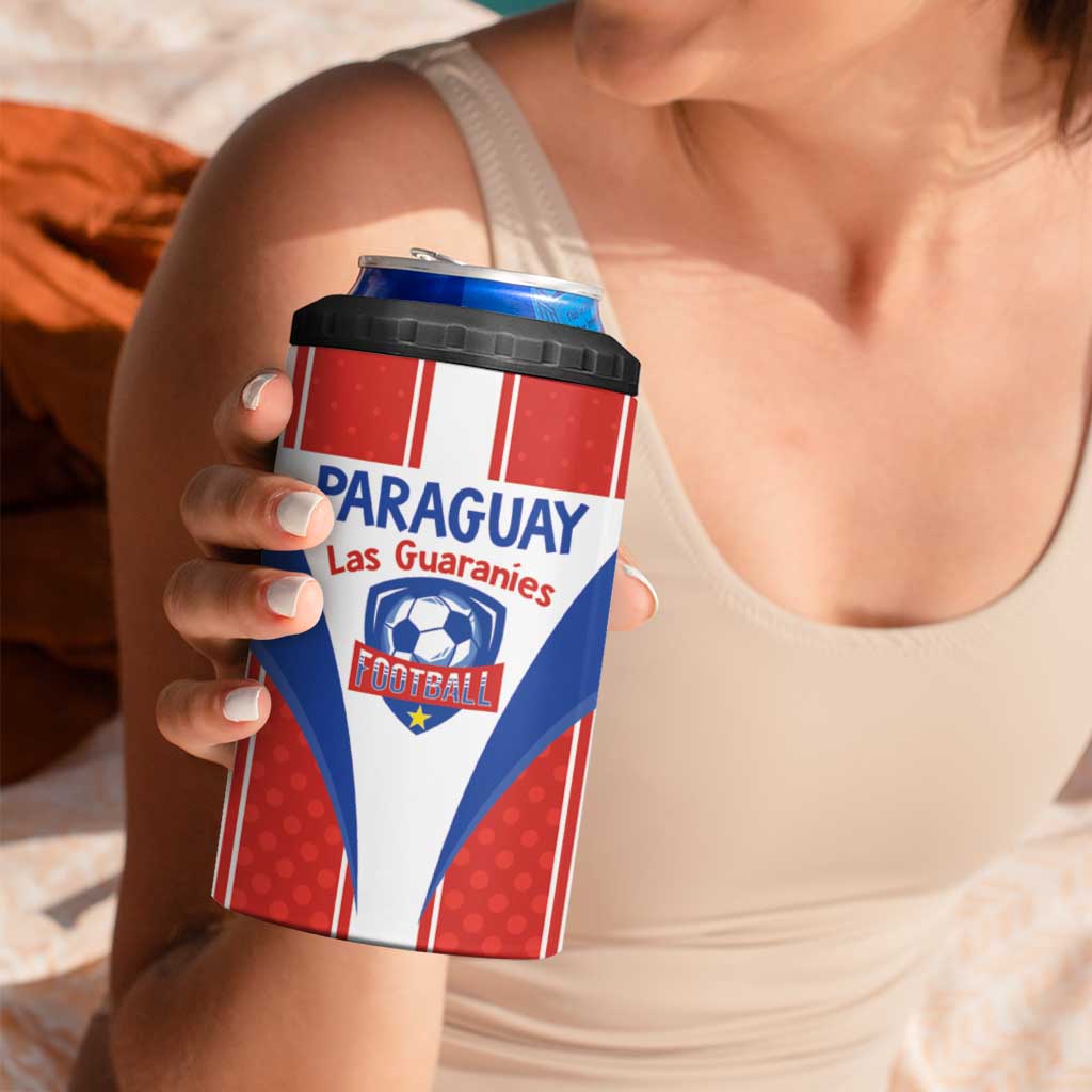 Custom Paraguay Football 4 in 1 Can Cooler Tumbler Come On Las Guaranies - Wonder Print Shop