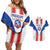 Custom Paraguay Football Couples Matching Off Shoulder Short Dress and Hawaiian Shirt Come On Las Guaranies - Wonder Print Shop