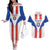 Custom Paraguay Football Couples Matching Off The Shoulder Long Sleeve Dress and Hawaiian Shirt Come On Las Guaranies - Wonder Print Shop