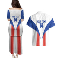 Custom Paraguay Football Couples Matching Puletasi and Hawaiian Shirt Come On Las Guaranies - Wonder Print Shop
