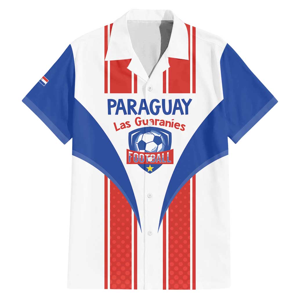 Custom Paraguay Football Family Matching Mermaid Dress and Hawaiian Shirt Come On Las Guaranies - Wonder Print Shop
