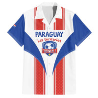 Custom Paraguay Football Family Matching Short Sleeve Bodycon Dress and Hawaiian Shirt Come On Las Guaranies - Wonder Print Shop