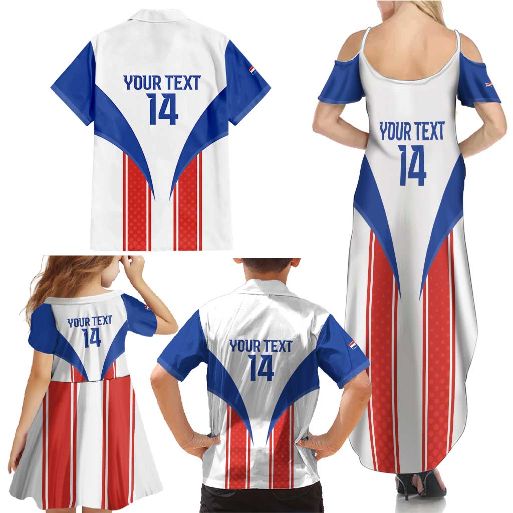 Custom Paraguay Football Family Matching Summer Maxi Dress and Hawaiian Shirt Come On Las Guaranies - Wonder Print Shop