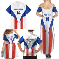 Custom Paraguay Football Family Matching Summer Maxi Dress and Hawaiian Shirt Come On Las Guaranies - Wonder Print Shop