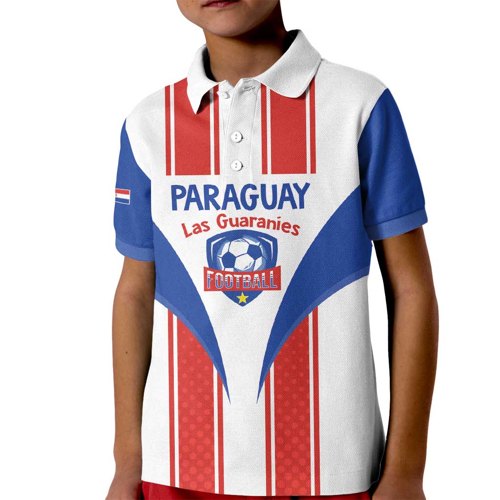Custom Paraguay Football Kid Polo Shirt Come On Las Guaranies - Wonder Print Shop