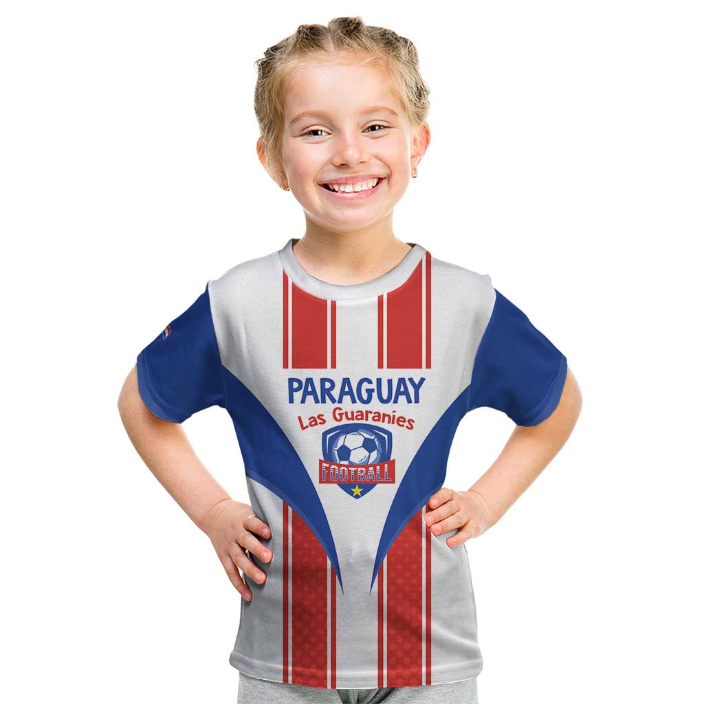 Custom Paraguay Football Kid T Shirt Come On Las Guaranies - Wonder Print Shop