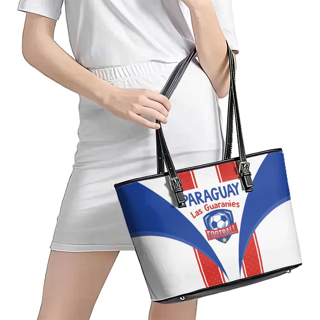 Paraguay Football Leather Tote Bag Come On Las Guaranies - Wonder Print Shop