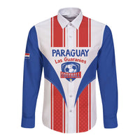 Custom Paraguay Football Long Sleeve Button Shirt Come On Las Guaranies - Wonder Print Shop