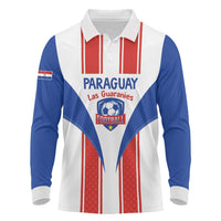 Custom Paraguay Football Long Sleeve Polo Shirt Come On Las Guaranies - Wonder Print Shop