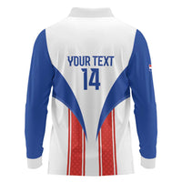 Custom Paraguay Football Long Sleeve Polo Shirt Come On Las Guaranies - Wonder Print Shop