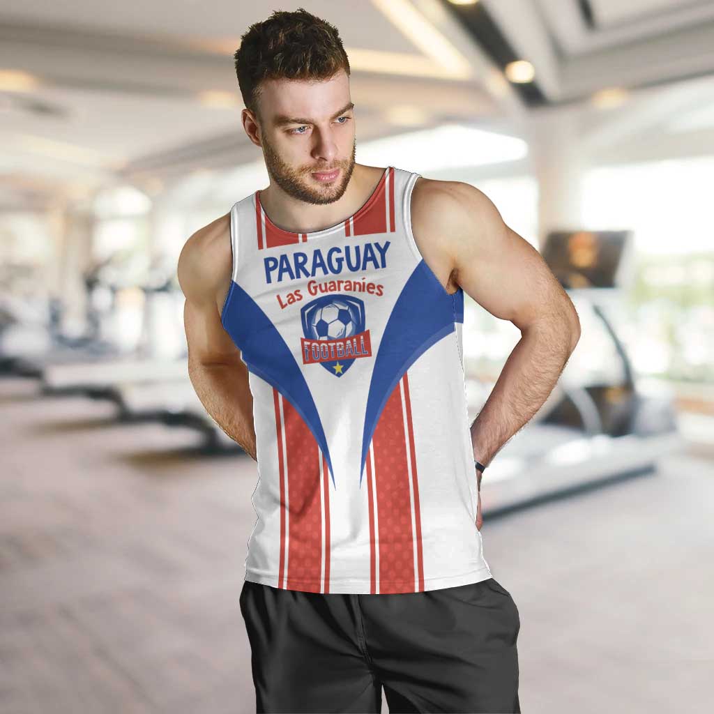 Custom Paraguay Football Men Tank Top Come On Las Guaranies - Wonder Print Shop