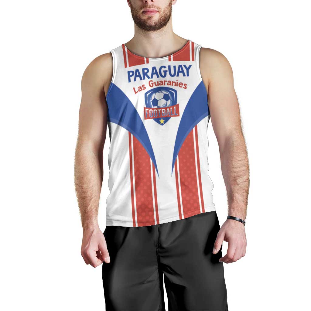 Custom Paraguay Football Men Tank Top Come On Las Guaranies - Wonder Print Shop
