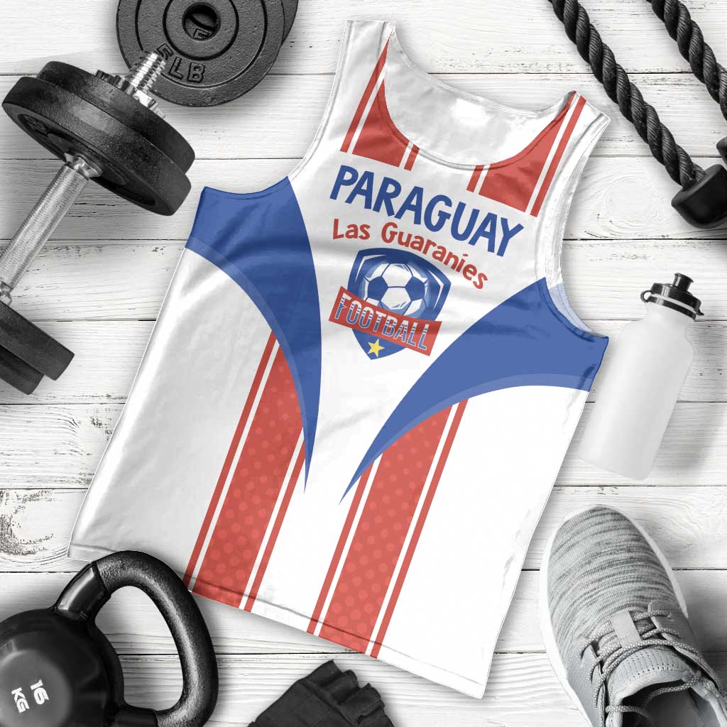 Custom Paraguay Football Men Tank Top Come On Las Guaranies - Wonder Print Shop