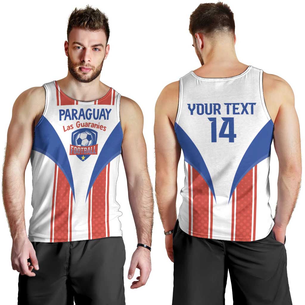 Custom Paraguay Football Men Tank Top Come On Las Guaranies - Wonder Print Shop