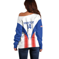 Custom Paraguay Football Off Shoulder Sweater Come On Las Guaranies - Wonder Print Shop