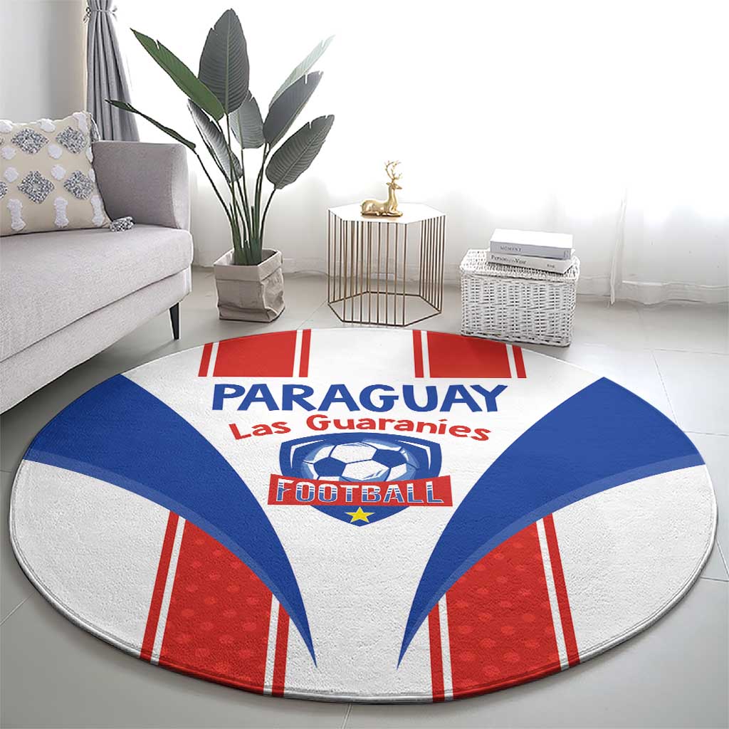 Paraguay Football Round Carpet Come On Las Guaranies - Wonder Print Shop