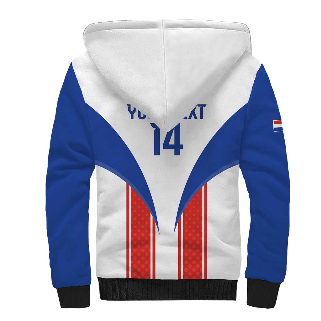 Custom Paraguay Football Sherpa Hoodie Come On Las Guaranies - Wonder Print Shop