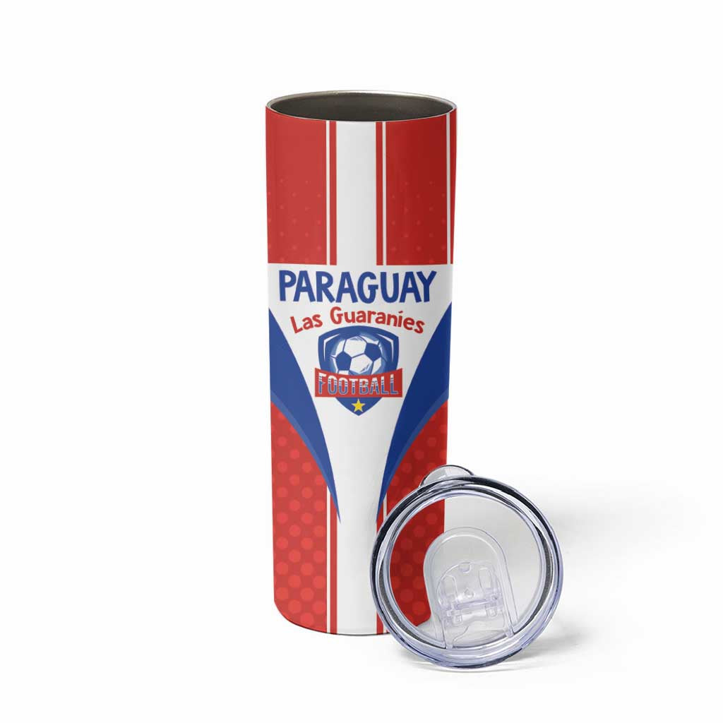 Custom Paraguay Football Skinny Tumbler Come On Las Guaranies - Wonder Print Shop