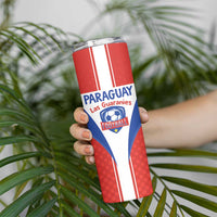 Custom Paraguay Football Skinny Tumbler Come On Las Guaranies - Wonder Print Shop