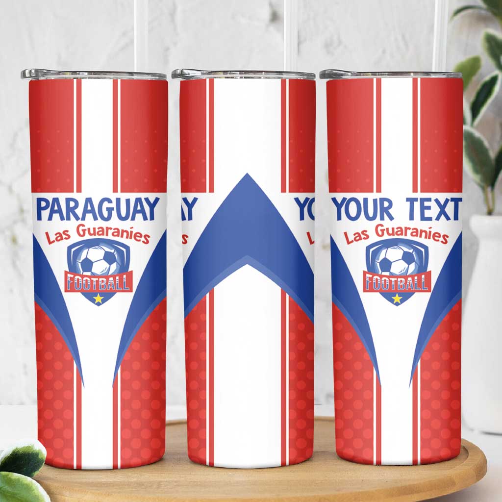 Custom Paraguay Football Skinny Tumbler Come On Las Guaranies - Wonder Print Shop