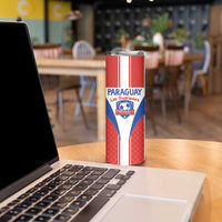 Custom Paraguay Football Skinny Tumbler Come On Las Guaranies - Wonder Print Shop