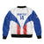 Custom Paraguay Football Sleeve Zip Bomber Jacket Come On Las Guaranies - Wonder Print Shop