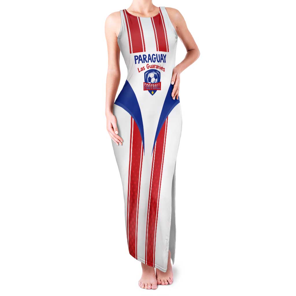 Custom Paraguay Football Tank Maxi Dress Come On Las Guaranies - Wonder Print Shop