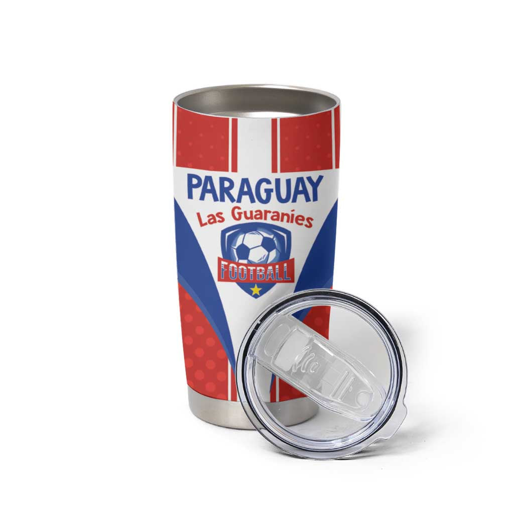 Custom Paraguay Football Tumbler Cup Come On Las Guaranies - Wonder Print Shop