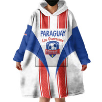 Custom Paraguay Football Wearable Blanket Hoodie Come On Las Guaranies - Wonder Print Shop