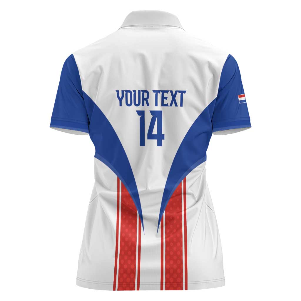 Custom Paraguay Football Women Polo Shirt Come On Las Guaranies - Wonder Print Shop