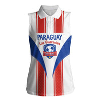 Custom Paraguay Football Women Sleeveless Polo Shirt Come On Las Guaranies - Wonder Print Shop